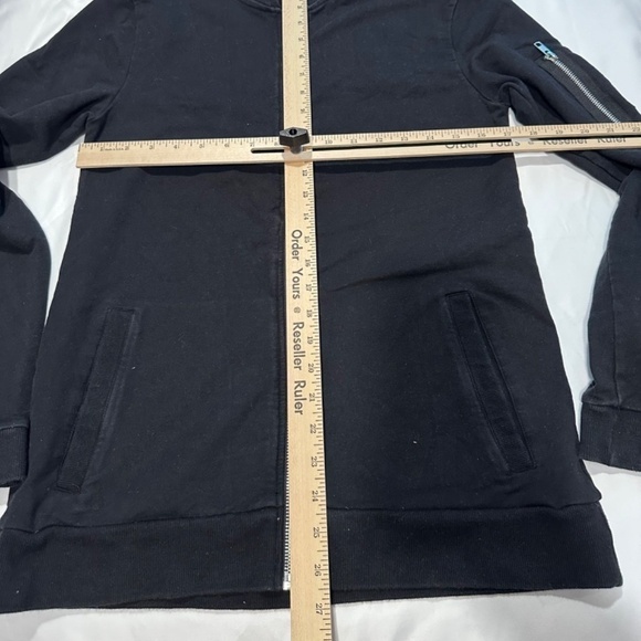 ASOS Black Jersey Bomber Jacket Size Medium - Picture 8 of 11